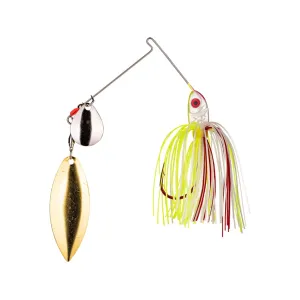 Strike King Bleeding Bait Tandem Spinnerbait 3/8oz Bleeding Chartreuse White Nickel/Gold