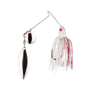 Strike King Bleeding Bait Tandem Spinnerbait 3/8oz Bleeding White Nickel