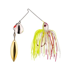 Strike King Bleeding Bait Tandem Spinnerbait 3/16oz Bleeding Chartreuse White Nickel/Gold