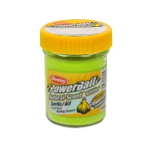 Berkley PowerBait Glitter Trout Bait Garlic Scent Chartreuse 1.75oz Jar