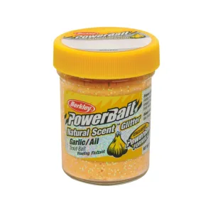 Berkley PowerBait Glitter Trout Bait Garlic Scent Yellow 1.75oz Jar