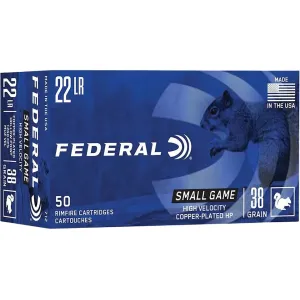 Federal Game-Shok 22LR Ammo 38 Grain Plated Hollow Point Box of 50