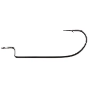 Owner Offset Shank Worm Hook #3/0 Black Chrome 5PK