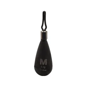 Mustad Teardrop Drop Shot Weight 1/8oz Tungsten Black 3PK