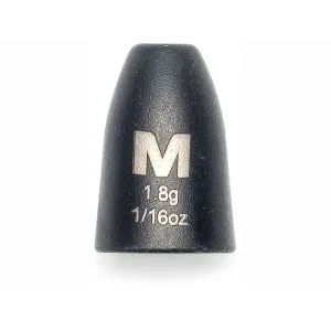 Mustad Worm Weight 1/16oz Tungsten Black 5PK