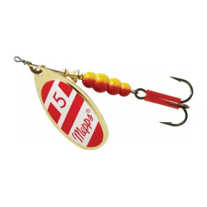 Mepps Aglia Plain Inline Spinner Gold/Red/White 1/2 oz