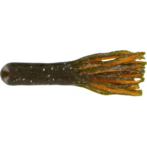 Big Bite Baits Tour Tube Green Pumpkin/Orange Firetail