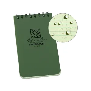 Rite in the Rain Top Spiral All-Weather Notebook 3" x 5" Green