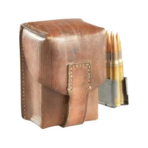 Military Surplus Serbian Leather Magazine Pouch Grade 2