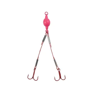 Northland Mini Predator Rig Wire Weighted #8 Glo Red