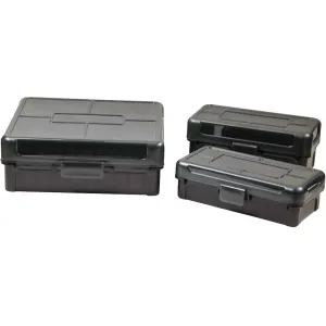 Frankford Arsenal Hinge Top Ammo Box #1001 30 Luger, 380 ACP, 9mm Luger 100-Round Plastic Gray and Black