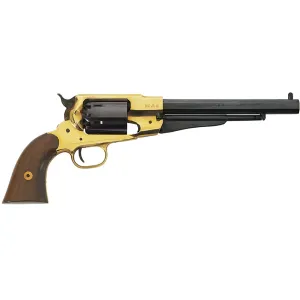 Pietta 1858 Remington Texas Black Powder Revolver 44 Caliber 8" Blued Barrel Brass Frame Walnut Grip
