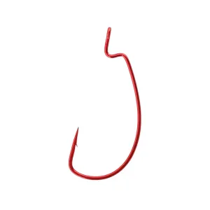 Gamakatsu Offset Extra Wide Gap Worm Hook #1/0 Red 6PK