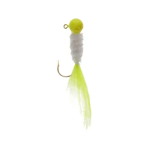 Mr. Crappie Slab Daddy Live Hair Jig Refrigerator White 1/16 oz