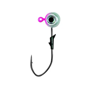 Eagle Claw Lazer Sharp Pro-V Eagle Eye 1/4oz Round Ball Jighead Pink/White