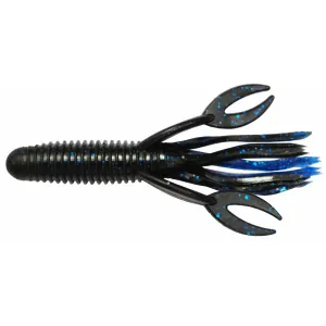 Big Bite Baits Craw Tube Black Blue/Electric Blue Laminate