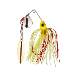 Strike King Bleeding Mini-King Tandem Spinnerbait 1/8oz Bleeding Chartreuse Nickel/Gold