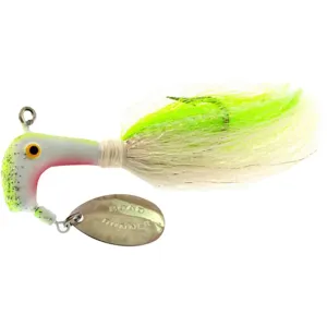 Road Runner Buck Tail Underspin Jig Chartruese/White/Chartruese&White Tail 1 oz