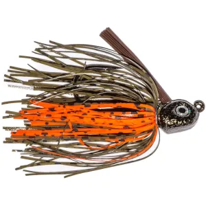 Buckeye Lures Russ Lane Pitch 'N' Skip Jig Green Orange 3/8 oz