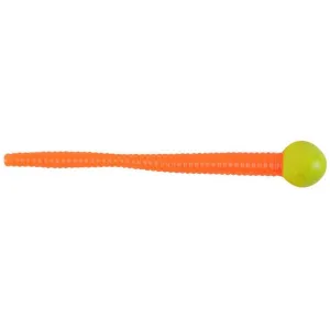 Berkley PowerBait Floating Mice Tails Garlic Worm Chartreuse/Fluorescent Orange