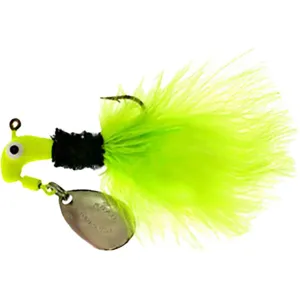 Road Runner Marabou Underspin Jig Chartruese/Black/Chartruese 1/8 oz