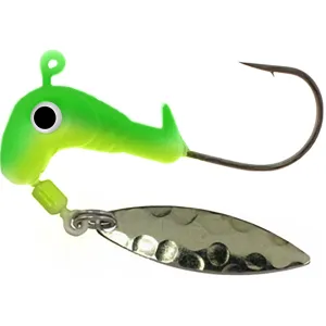 Road Runner Barbed Glow Head 1/8oz Underspin Jighead Chartreuse/Lime