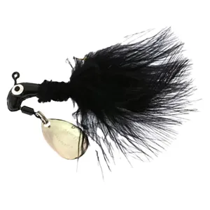 Road Runner Marabou Underspin Jig Black/Black 1/8 oz