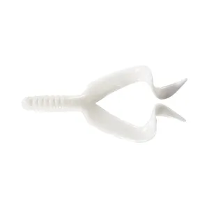 Mister Twister Double Tail 4" Grub White 10PK