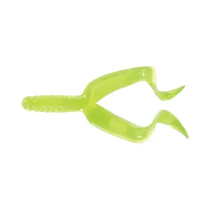 Mister Twister Double Tail 4" Grub Chartreuse 10PK