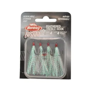 Berkley Fusion 19 Feathered Hook #6 White 4PK