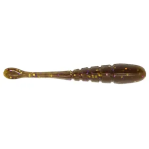 X Zone Lures Pro Series Finesse Slammer Worm Green Pumkin Purple Gold Flake