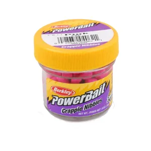 Berkley PowerBait Biodegradable Crappie Nibbles Pink 0.9oz Jar