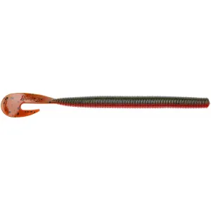 NetBait BaitFuel Mega Big Bopper Worm Green Pumpkin TX Red