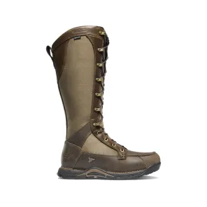 Danner Men's Sharptail Side Zip 17" Waterproof Snake Boots Leather Brown 11 D