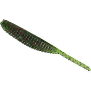 Yamamoto Shad Shape Worm 3" Watermelon Black and Red Flake