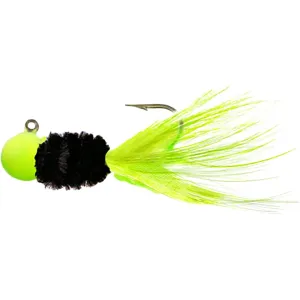 Team Crappie Slab Caller Jig Chartruese/Black/Chartruese 1/16 oz