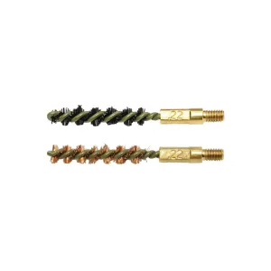 Otis Rifle/Pistol Bore Brush 22 Caliber 8-32 Threads Bronze and Nylon 2PK