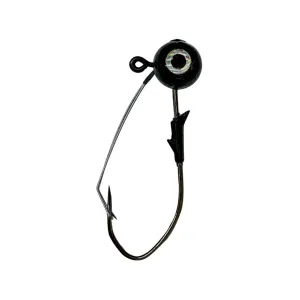 Eagle Claw Lazer Sharp Pro-V Weedless Eagle Eye 1/8oz Round Ball Jighead Black
