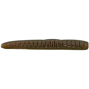 Roboworm Ned Worm 3" Green Pumpkin Black Flake