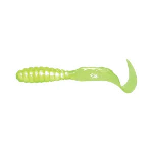 Mister Twister Meeny Curly Tail 3" Grub Chartreuse 20PK