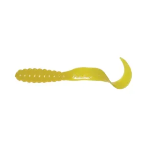 Mister Twister Meeny Curly Tail 3" Grub Yellow 20PK