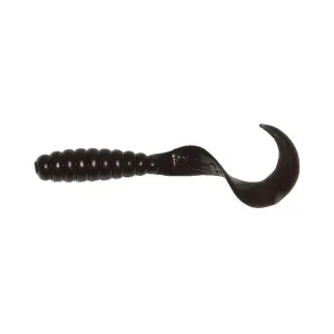 Mister Twister Meeny Curly Tail 3" Grub Black 20PK