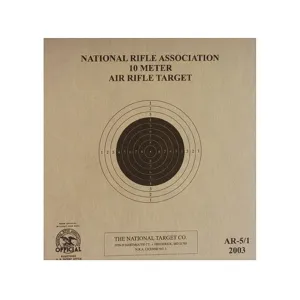NRA Official Air Rifle Target AR-5/1 10 Meter Air Rifle Paper 100PK