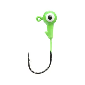 Mr. Crappie Roundball Jighead 1/16oz Limetreuse 8PK