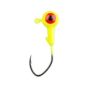 Mr. Crappie Slab Slasher 1/8oz Round Ball Jighead Chartreuse