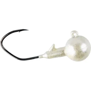 YUM FF Sonar Minnow 1/8oz Round Ball Jighead Pearl