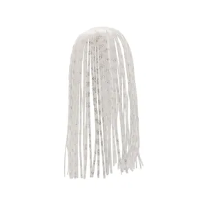 Z-Man Ez Skirt 3pk White Silver Glitter Scales