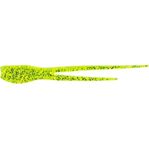 Bobby Garland Split Tail Minnow 2" Grub Chartreuse Gold Glitter