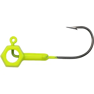 Crappie Magnet Eye Hole Brandon Smith Hammer Head 1/8oz Jighead Chartreuse