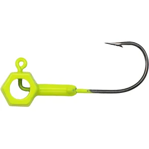 Crappie Magnet Eye Hole Brandon Smith Hammer Head 1/16oz Jighead Chartreuse